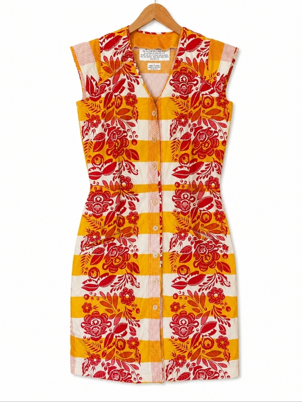 Nations Handmade Midi Structured Floral Sheath Dress Small 4/6